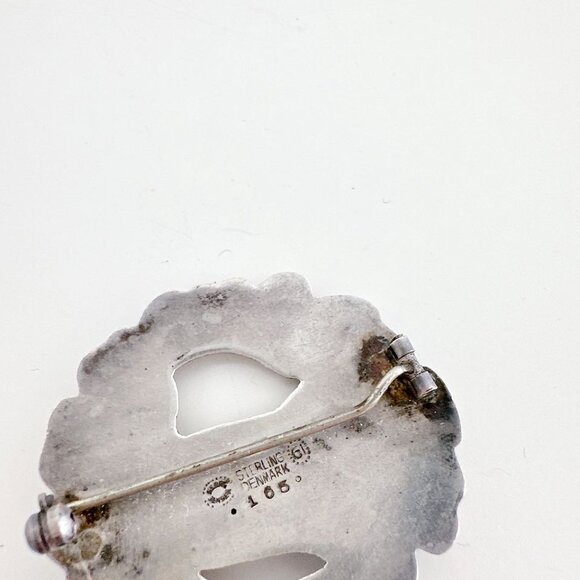 ANTIQUE GEORG JENSEN INC STERLING SILVER DOVE BROOCH DENMARK 165 - Picture 7 of 8